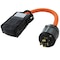 Ac Works Adapter Cable, STW, 5-15/20R, L14-20P, 1.5 ft., Orange L1420CBF520 - alternate 8
